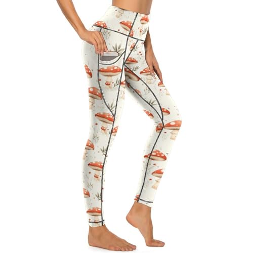 Legging d'entraînement à imprimé champignon parfait pour le studio de yoga