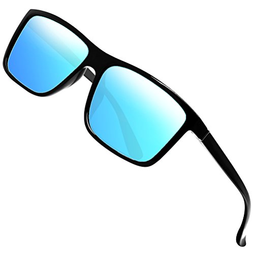 Polarized Sunglasses for Men Driving Mens Sunglasses Rectangular Vintage Sun Glasses for Men/Women Blue