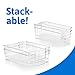 1 Sagler fridge bins and organizers Set of 10 - Stackable refrigerator bins set includes 6 bins for food containers and 4 precut shelf liners for fridge shelf's