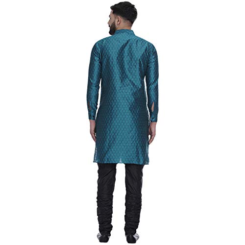 Image of Veera Paridhaan Men's Ethnic Jacquard Printed Long Straight Kurta