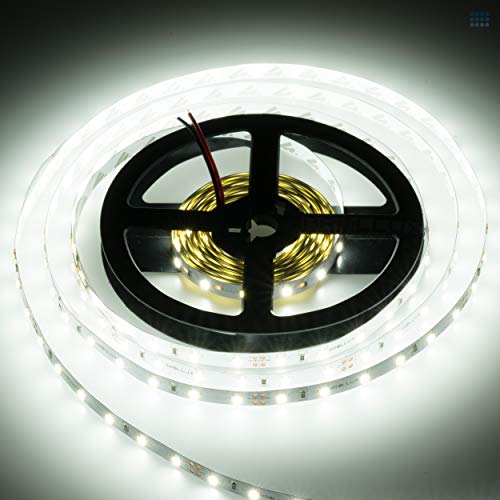 Brollux Bande LED professionnelle Blanc neutre 24 V 300 LED Bande 5 m lumineuse Cover