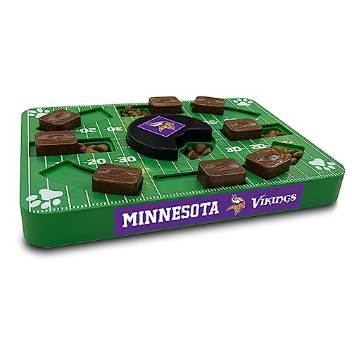 Image of Pets First NFL Minnesota Vikings Puzzle Toy for Dogs, Slow Feeder Board for Pets, Interactive Doggie Treat Toy