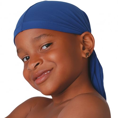 Kids Satin Du Rag Royal Blue