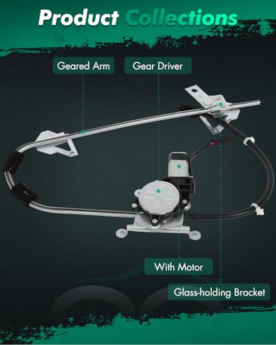Image of SCITOO Power Window Regulator and Motor Fit for 1987 1988 1989 1990 1991 1992 1993 1994 1995 1996 for Jeep Cherokee Front Left Side 741-538