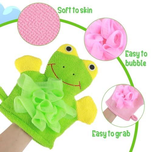 Gants de bain exfoliants luffa enfant pour finir avec les bains difficiles - 3