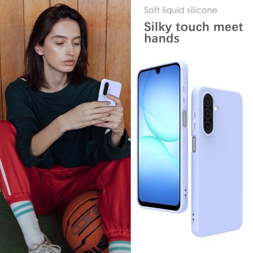 Image of YATWIN Silicone Case for Samsung Galaxy A17 4g /5g, Soft-Touch, Shockproof, DustProof, Antiskid Phone Cover for Samsung Galaxy A17 4g /5g - Lilac