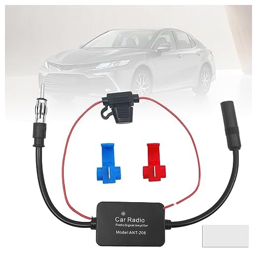 12V Car Antenna Booster 25 db - Amplify Signal & Reduce Noise AM FM Radio Antenna Amplifier Universal Car FM AM Radio Aerial Antenna Signal Reception Amplifier for Car Stereo,Media,Head Unit Receiver