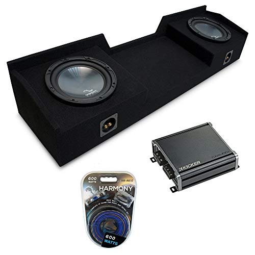 Harmony Audio R124 Compatible with Nissan Titan King or Crew Truck 04-15 Bundle Dual 12