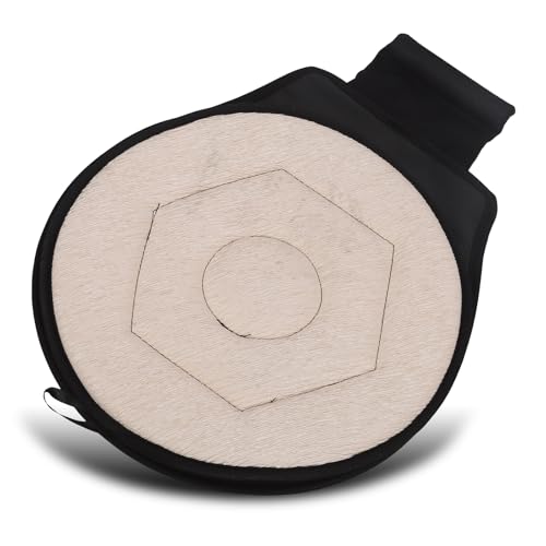 Image of Semme 360 Degree Rotating Car Cushion for Elderly Pregnant Woman Children, Portable Round Seat Pad, Rotating Car Swivel Seat Cushion, Rotatory Chair Pad (Beige)