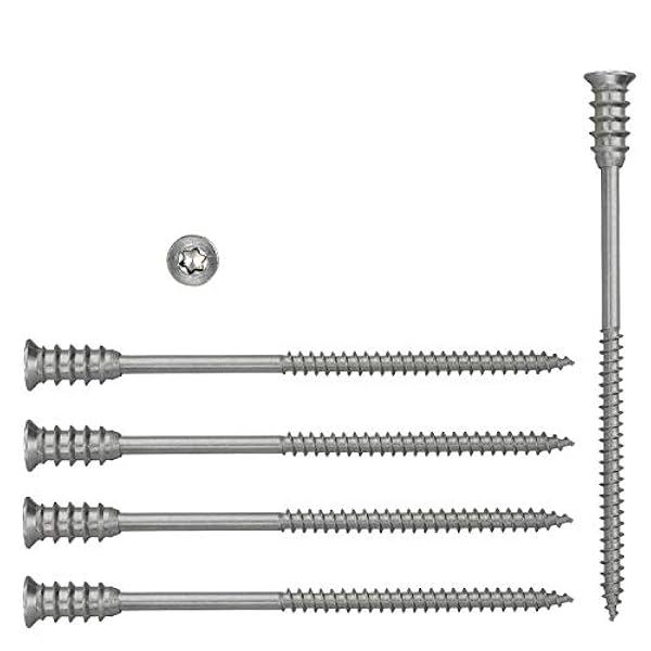 Afstelschroeven hout/beton 6x80 mm - afstandschroeven verzinkt - 200 stuks