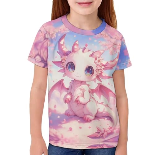 Image of Kids Graphic T-Shirt Boys Girls Novelty Tees Top Short Sleeve Shirts Summer Blouses 3-16