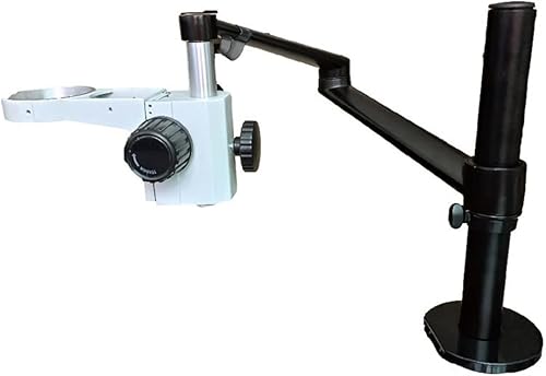 Kit de accesorios para microscopio, abrazadera de metal negro/plateado, soporte para microscopio, soporte para microscopio trinocular ajustable,