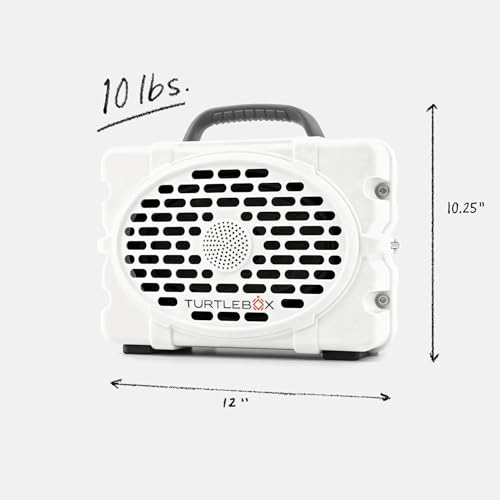 Image of Turtlebox Original Gen 3: Portable Outdoor Bluetooth Speaker - Ultra-Loud (120dB), Waterproof (IP67), Rugged, Impact-Resistant, 3-Day Battery | Party Mode: Unlimited Pairing Stereo, White /Gray
