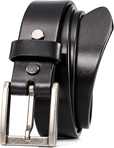 WOLFANT Thicken Heavy Duty Gun Belts for Men,100% Italian Full Grain Real Solid Durable Leather Work Belt