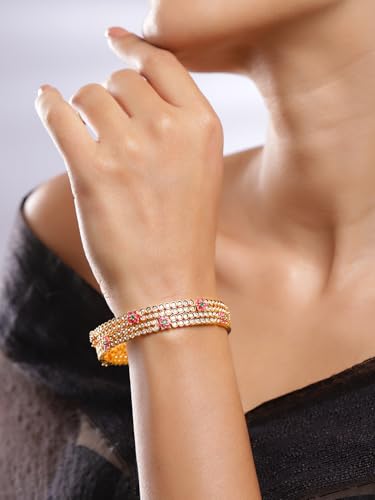Image of Rubans Bangles Set of 2 Traditional Festive Jewellery Gift for Women & Girls