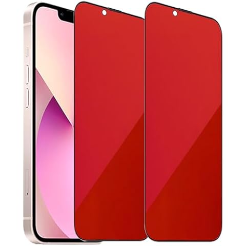 BWEDXEZ 2 Pack Anti-Blue Privacy Tempered Glass for iPhone 13 Pro/iPhone 13 / iPhone 14 Anti-Spy Screen Protector Film Gradient Colorful 6.1 inch Cover