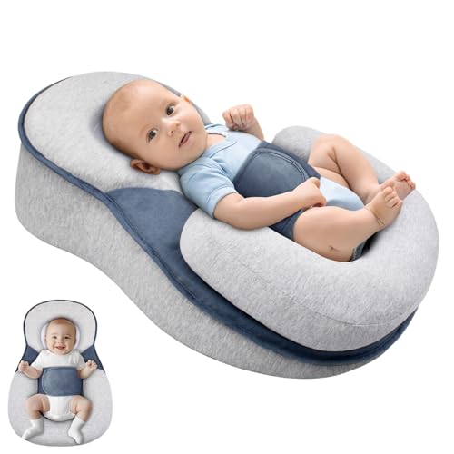 Veayiik Baby Wedge Pillow for Newborn, Adjustable Baby Feeding Support Lounger for Reducing Spit-Up