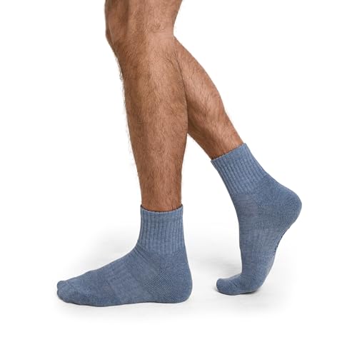 Jockey Men's Socks Men's Everyday Cotton Blend Quarter Sock - 8 Pack, White/Blue/Grey/Navy, 7-122