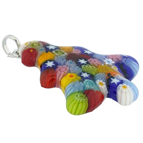 Glass Of Venice SM_MM0160 Murano Glass Italian Millefiori Christmas Tree Pendant Necklace Multicolor thumb #1