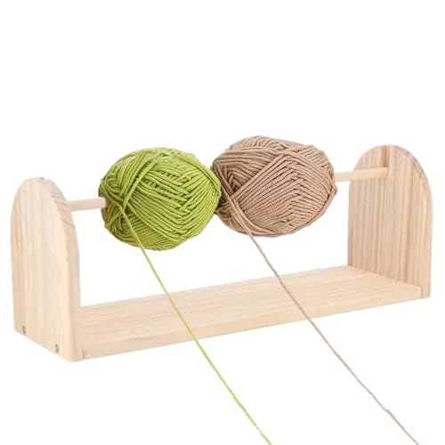 Almacenamiento horizontal de cinta de madera y organizador de hilos para tejer 8