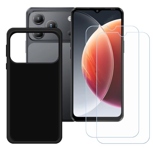 BMPNLSZ �K�pBlackview Wave 7C�p+[2�p�b�N]HD�����K���X�ėp�u���b�N�P�[�X�A�V���J�Q���P�[�XTPU�o���p�[�ی�o�b�N�P�[�X-�K�pBlackview Wave 7C�p�X�N���C�u�h�~�ی��(6,56")