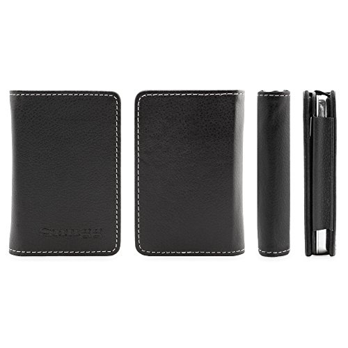 Snugg Ipod Classic Case, Leather Flip Ipod 7Th Generation Case Executive Apple Ipod Case Cover Wallet - Ipod Case 7Th Generation Legacy Series - Blackest Black #TOP6