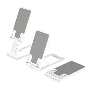 Henniu Suporte para celular dobrável Tablet PC Suporte para smartphone Suporte para telefone de mesa Suporte universal antiderrapante para celular - 2