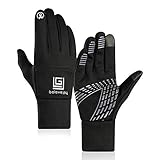 【Rutschfeste Silikonhandfläche】: Die Handfläche des Winterhandschuhe hat eine rutschfeste Silikontextur. Es verbessert den Halt auf der Kontaktfläche und bietet einen festen und flexiblen Halt auf dem Gegenstand. Es bietet Ihnen auch eine bessere Erfahrung beim Radfahren oder Klettern.