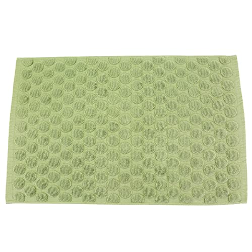 今治タオル 認定 バスマット Lulu&berry 厚手 日本製 45×65cm 足裏 もこもこ ドット柄 立体デザイン 洗える お風呂マット 吸水 速乾 衛生的 綿100% 今治マークロゴ入り (モスグリーン