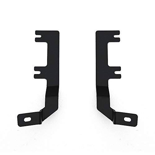 ZROADZ Ditch Hood Hinge LED Mounting Bracket - Compatible w 2014-2018 GMC Sierra 1500 - to Mount (2) 3 Inch LED Pod Lights - Mild Steel Gloss Black - Bolt-On Easy Installation - PN #Z362081