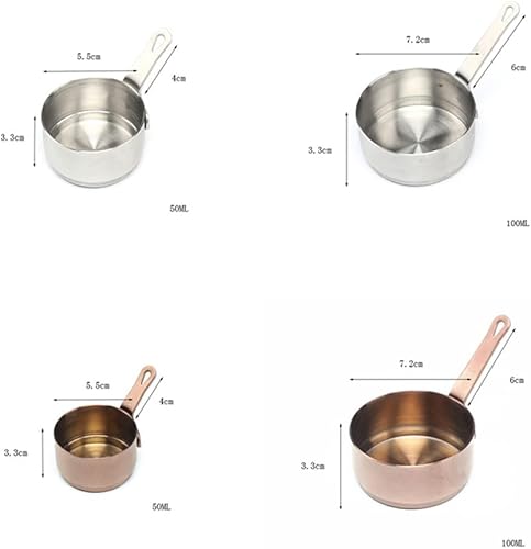 Miniatura 5 de Cacerola con asa, mini sartén con agujero para colgar, olla con asa, multiusos, resistente a la corrosión, tazas medidoras de acero inoxidable 304