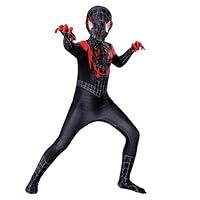Pianocean kids Hero Spider Costume, 3D Print Spider Jumpsuit, Bodysuit Costume with Mask, Halloween Cosplay Masquerade Costumes, Party Fancy Dress Jumpsuit