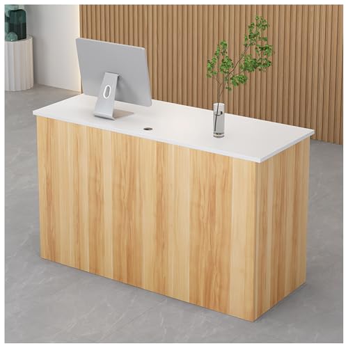 Rezeptionstisch mit offenen Fächern, 1 Schublade und Schrank, Büromöbel, modern, L 80 x H 90 cm, für Zuhause und Büro Rezeptionstisch mit offenen Fächern, 1 Schublade und Schrank, Büromöbel, modern, L 80 x H 90 cm, für Zuhause und Büro