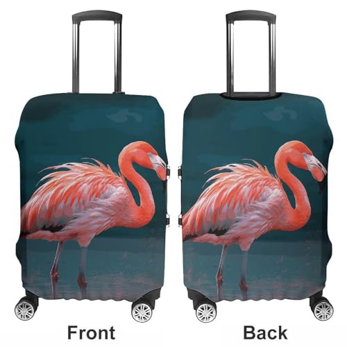 Vivid Flamingo Printed Luggage Cover Protector, Fits 18-32 Inch Luggage3