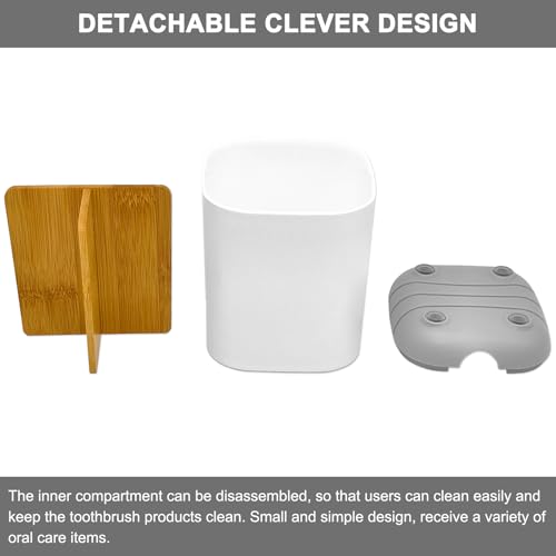 Toothbrush-Holder-with-Bamboo-DividerDetachable-for-Easy-Cleaning-Bathroom-Countertop-OrganizerPlastic-3-Slots-Electric-Toothbrush-and-Toothpaste-Holders-Storage-Caddy-for-Bathroom-VanitySinkGrey
