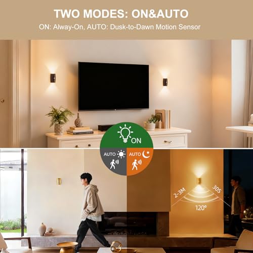 Apliques de pared LED recargables con sensor de movimiento madera clara 2 uds 2