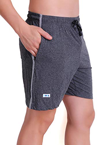 Image of T.T. Cotton Blend Shorts for Men | Regular Fit | Elasticated & Zipper | 2 Sided Pockets & 1 Back Pocket | Solid | Above Knee Length Bermuda Short | Ideal for Casual Outings