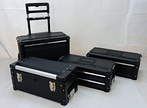 ASS Metall Werkzeugtrolley Werkstattwagen XXL Type: C1-B BLACK EDITION schwarz mit Schubladenverriegelung und Schloss – Bild 7