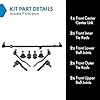 TRQ Front Steering & Suspension Kit Ball Joint Center Link Tie Rod Compatible with 1986-1994 Nissan D21 1995-1997 Pickup #1