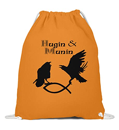 Gymsac en coton Hugin & Munin, le sac orange idéal pour vos sorties