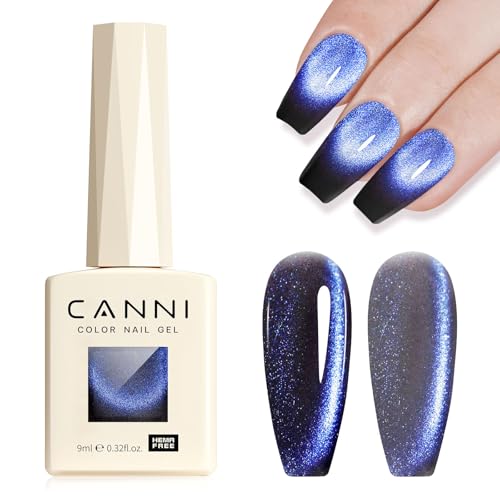 Esmalte en gel CANNI Cat Eye azul 9ml miniatura 1