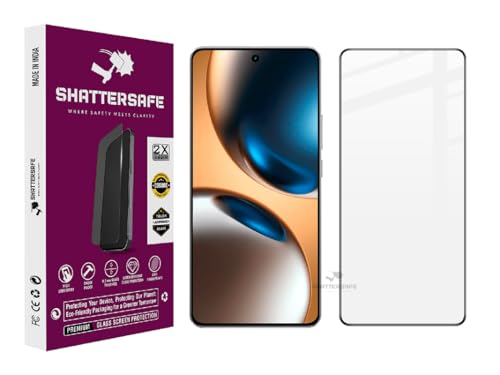 Shattersafe® Oleophobic Tempered Glass Screen Protector Compatible For Realme GT 7 / GT 7T [Pack of 1]. Edge To Edge Full Screen Protection With Easy Installation Kit & Case Friendly Fit.