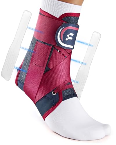 Fitomo Tutore Caviglia, Cavigliera Uomo e Donna Tutore Caviglia con stabilizzatori rimovibili per la Prevenzione e il Recupero da Infortuni, Debolezza della Caviglia, Gonfiore, Tendinite di Achille