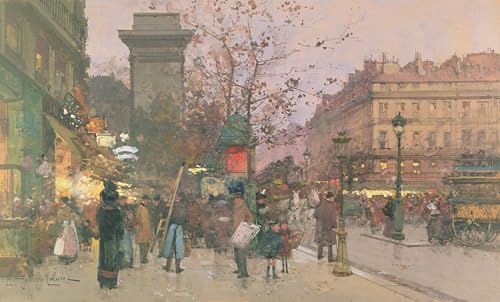 Pintura al óleo Porte Saint Denis de Eugene Galien Laloue, cuadro de decoración artística 60x90cm