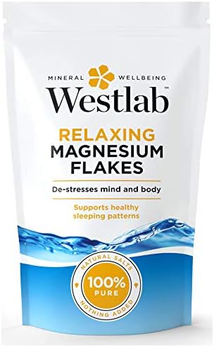 Westlab Magnesium Flakes 1kg, Support Symptoms of Magnesium Deficiency. Soothe & Support Muscle Tension, Headaches, Insomnia