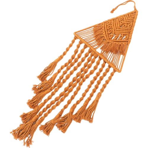 Macramé de pared triangular Levemolo de estructura firme para un adorno duradero 2