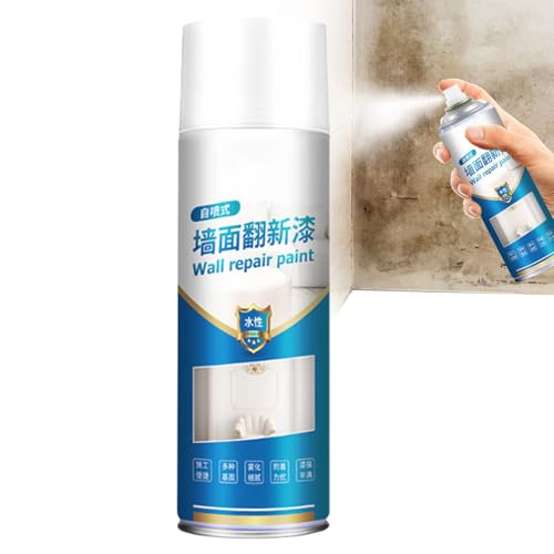 Pintura en Spray Blanca | 300ml Pintura En Spray Para Techo Contra Daños Por Agua,Adhesión Fuerte Secado Rápido Base Agua Recubrimiento Renovador Sellador para Graffiti Madera Coche Vidrio Muebles Hor