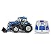 siku 6798, Trattore New Holland T7.315 con Caricatore Frontale, Blu, Metallo/Plastica, 1:32, Telecomandato, Incl. telecomando Bluetooth, Controllo tramite app possibile
