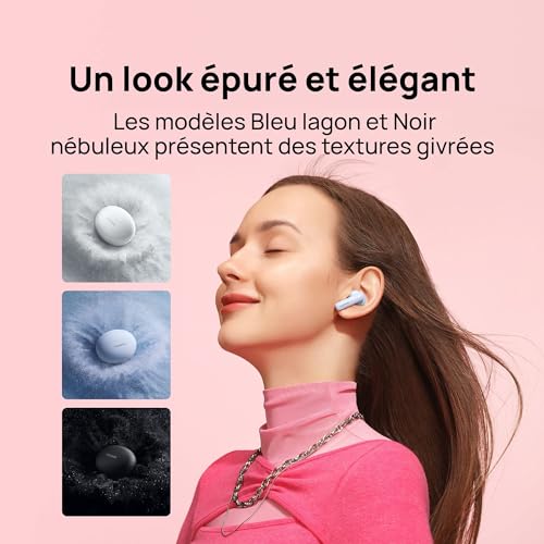 HUAWEI FreeBuds 5i écouteurs sans Fil, Bluetooth, Son certifié Hi-Resolution, Reduction du Bruit Active multimode, Charge Rapide 4 Heures d'autonomie en 15 Minutes, avec iOS/Android/Windows, Noir