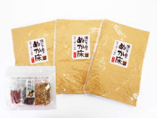 樽の味 漬けもん屋の熟成ぬか床3袋セット＋漬物専用調味料セット